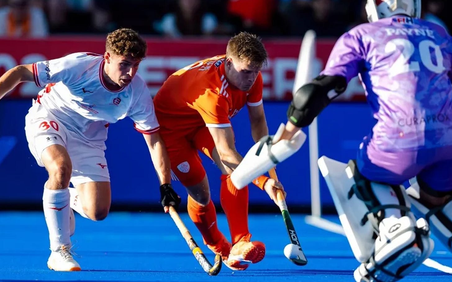 Partido Países Bajos vs. Inglaterra. Mundial Hockey Hierba 2026. Foto: FIH Partido Países Bajos vs. Inglaterra. Mundial Hockey Hierba 2026. Foto: FIH