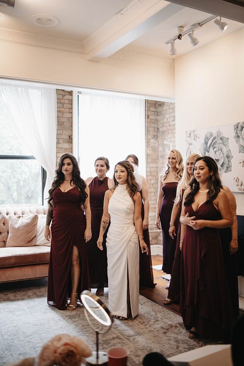 Collection of photos and faces from wedding