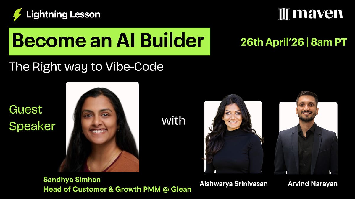 Lightning Lesson: Become an AI Builder with Sandhya Simhan - AI GTM ...
