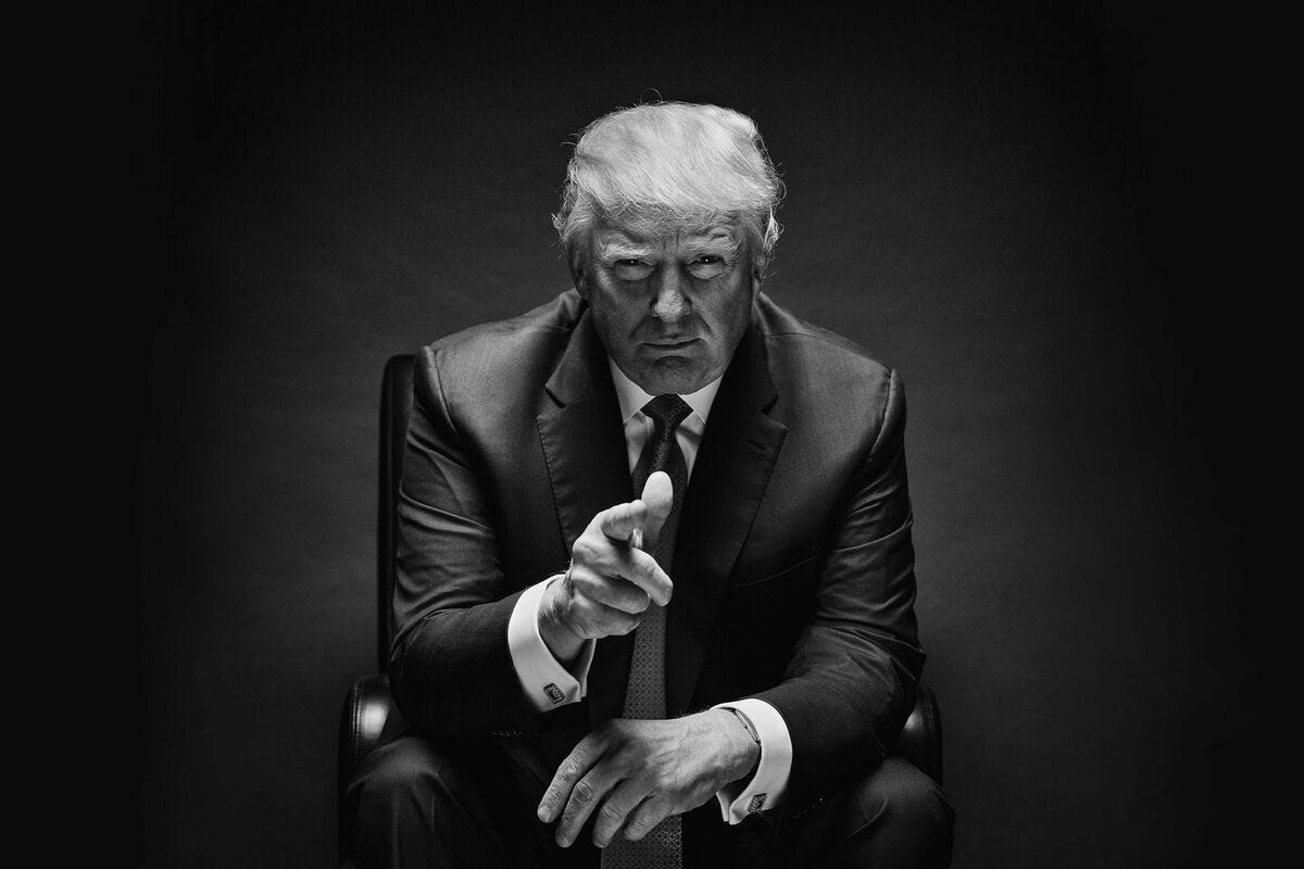 Donald Trump Sitting Black And White 8x10 Picture Celebrity Print | eBay
