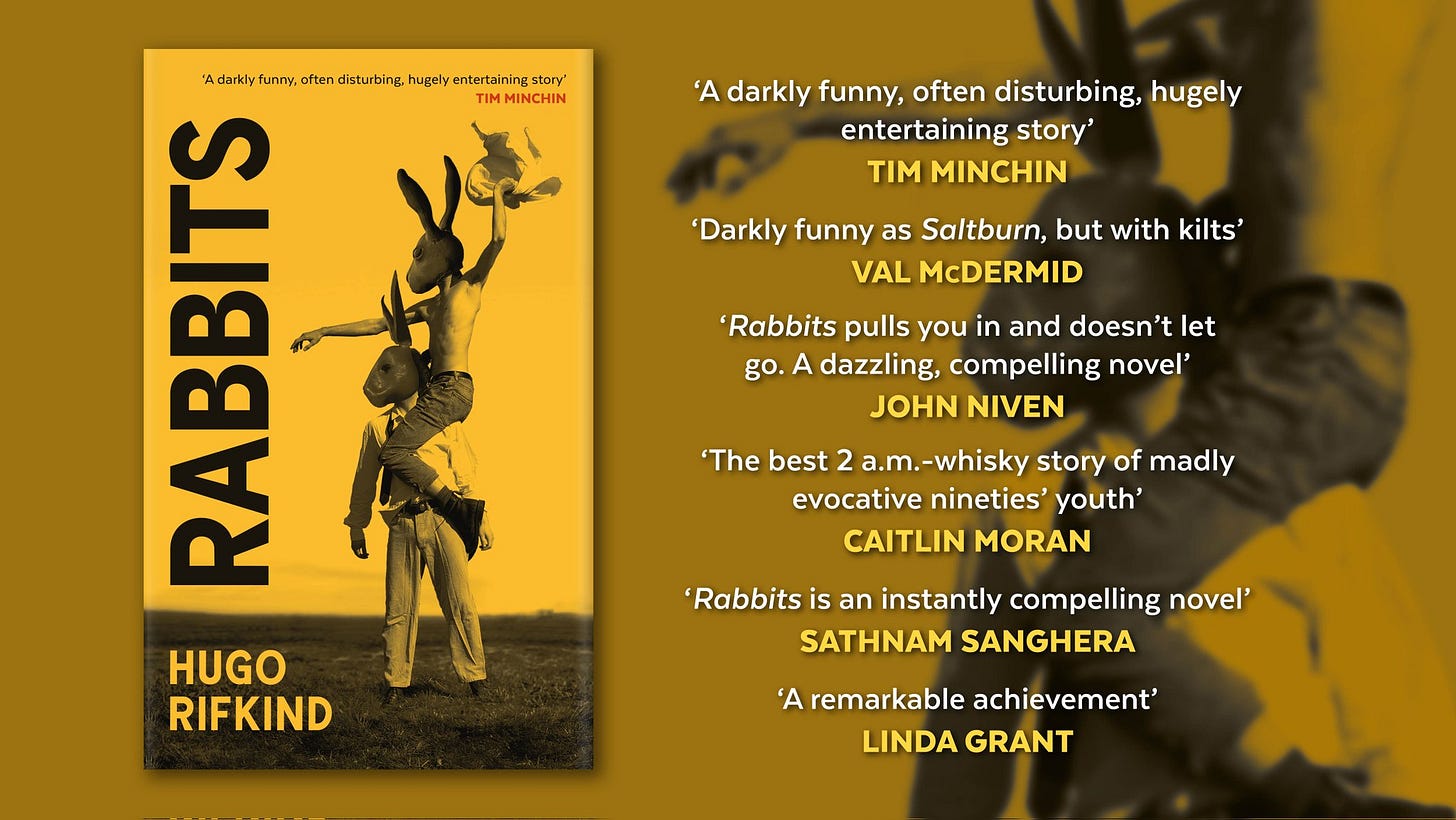 Hugo Rifkind on X: "Achtung! You only ten days left to pre-order my new and  reportedly excellent novel Rabbits! Here: https://t.co/lmwIm0I2W2  https://t.co/RIrpvwmkUL" / X