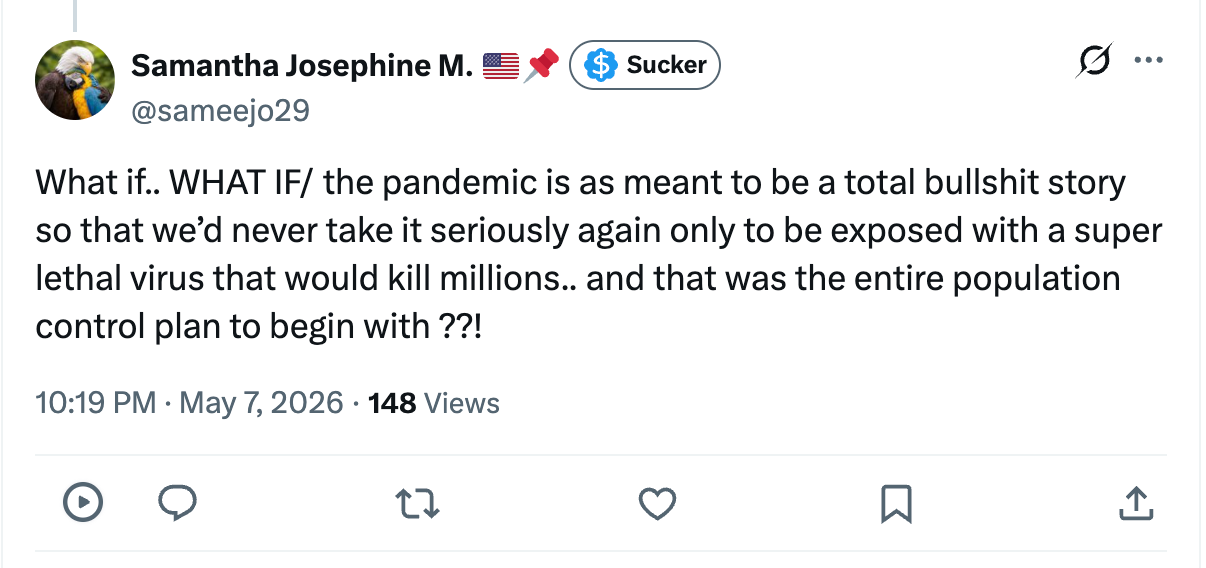 I don’t give a shit if the Black Plague, hantavirus, monkeypox, and airborne ebola all come back at the same time. I’m not wearing a damn mask OR locking down, Ever!!   I’d rather die free breathing fresh air than live like a coward hiding behind a soggy piece of cloth while these clowns laugh at us.  Not this time. Not ever.  Who’s with me?