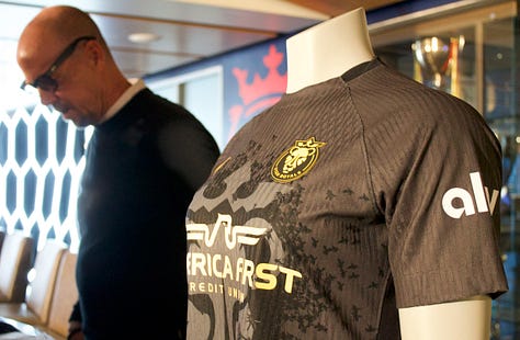 Utah Royals FC host a launch for the club's newest third kit, "The Swarm" with local Utah sponsors, club management, influencers, and college and youth soccer players, Thursday, Feb. 26, 2026 at America First Field in Sandy, Utah. (Photos via Salt City Soccer)