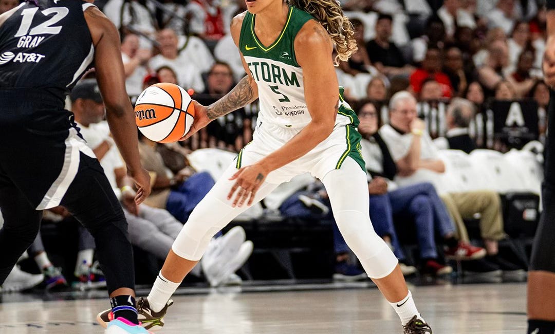 Aces Crush Storm 102-77 to Take Game 1