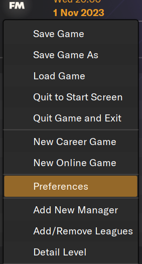 Football Manager Detail Level