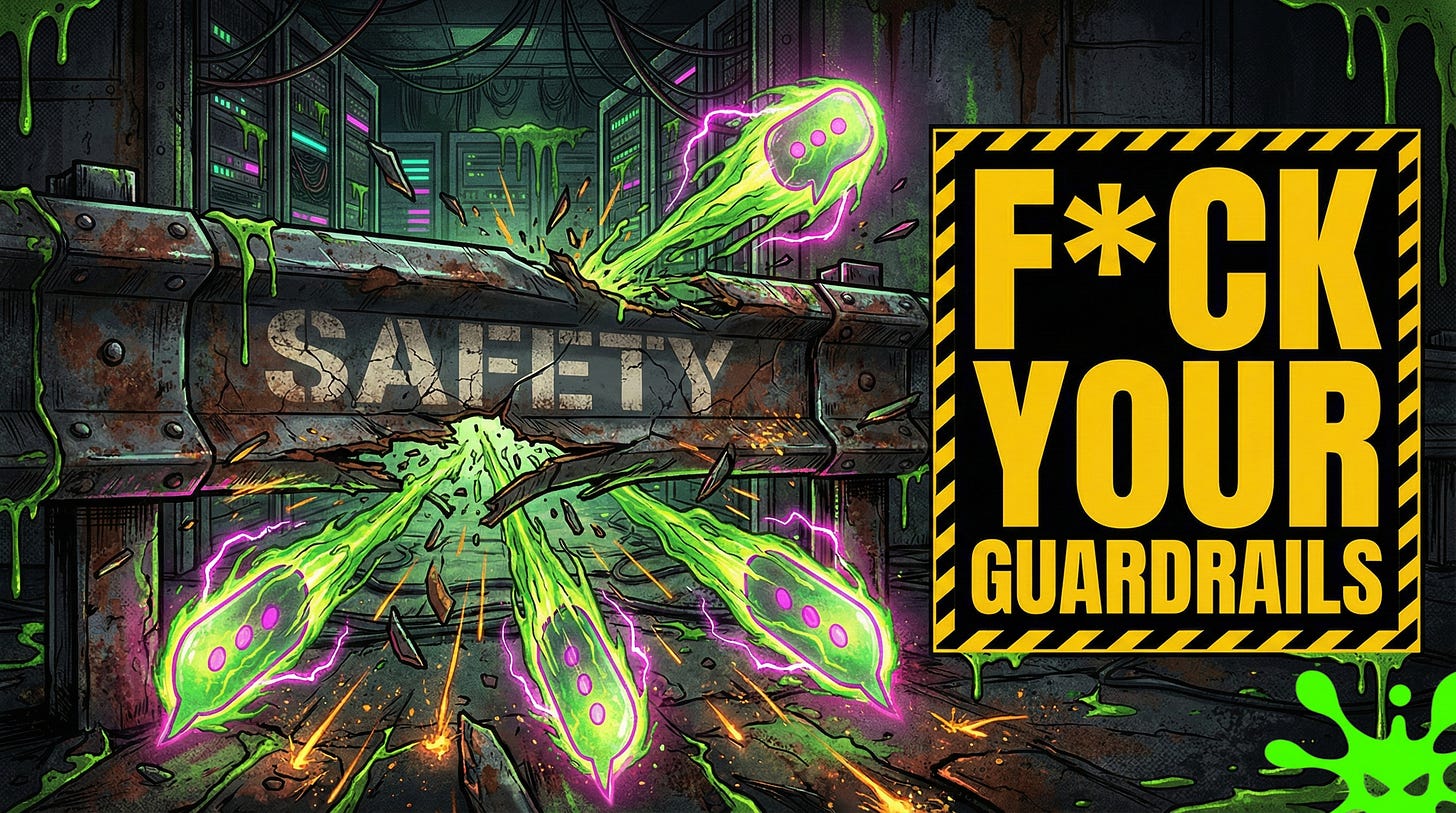Multi-turn prompt injection walkthrough demonstrates system prompt exfiltration, sandbox RCE, SSRF via agent tool conditioning, and weapons content extraction through creative framing against flagship LLMs Multi-turn prompt injection walkthrough demonstrates system prompt exfiltration, sandbox RCE, SSRF via agent tool conditioning, and weapons content extraction through creative framing against flagship LLMs