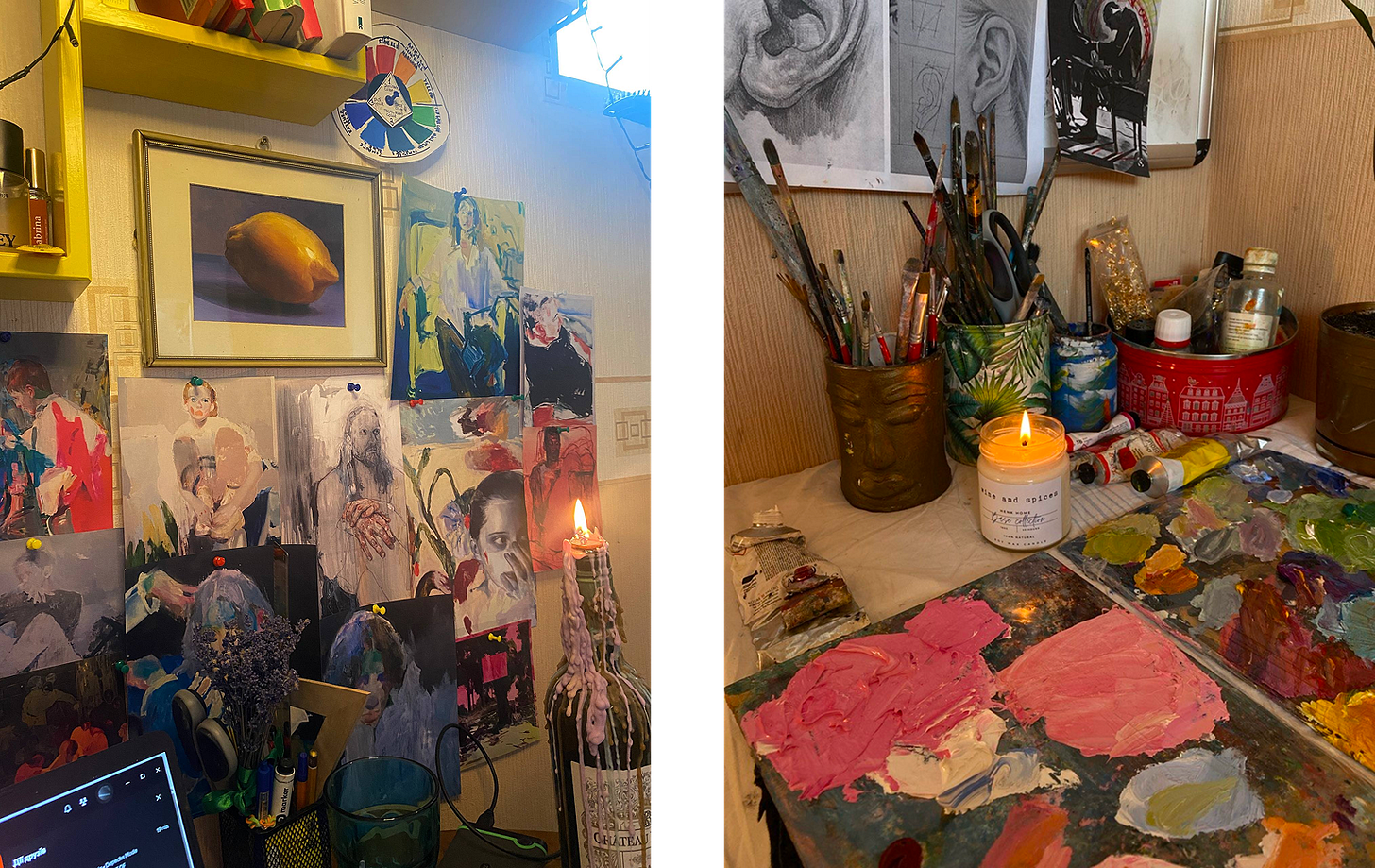 My room has always been hung with a bunch of references that I like.