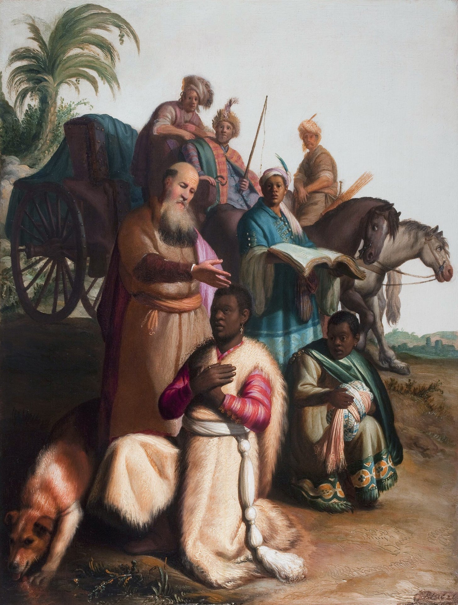 Rembrandt painting of Philip baptizing the Ethiopian eunuch Rembrandt painting of Philip baptizing the Ethiopian eunuch