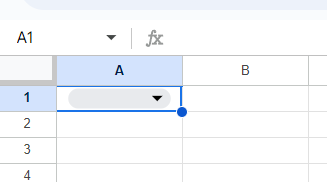 Drop down list in cell