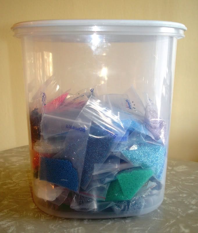 Lone Beader blog seed beads organized beading bead embroidery artist work space ziploc bags Lone Beader blog seed beads organized beading bead embroidery artist work space ziploc bags