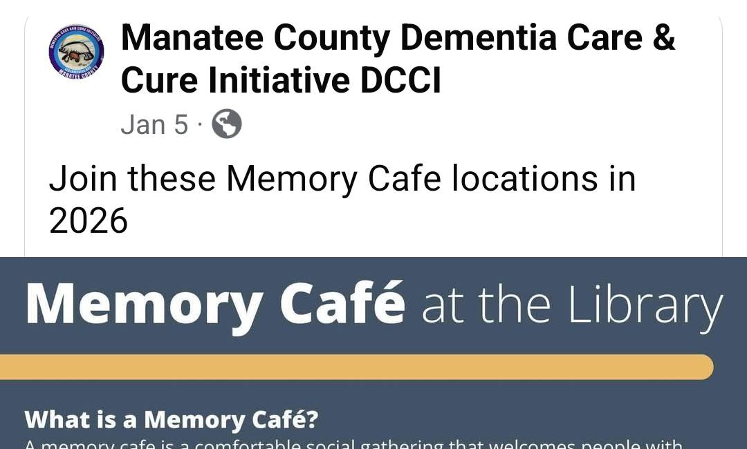 Manatee County Libraries Host Memory Cafés to Support Individuals and Caregivers in 2026