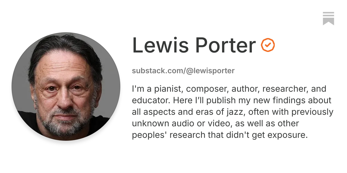 Lewis Porter | Substack