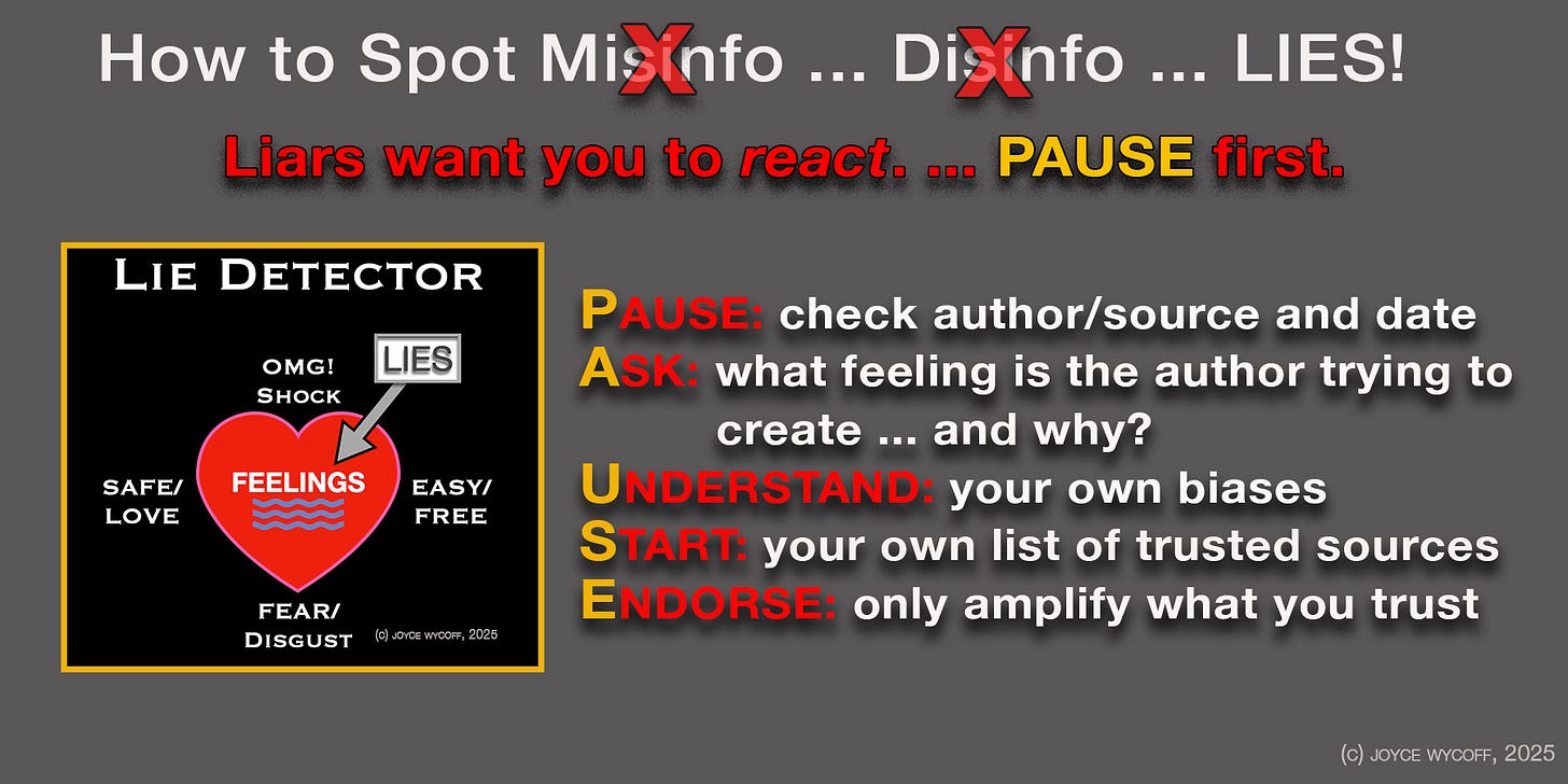 Model of To spot lies: PAUSE first.