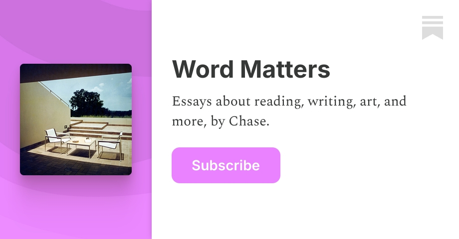 Word Matters | Chase Harrow | Substack