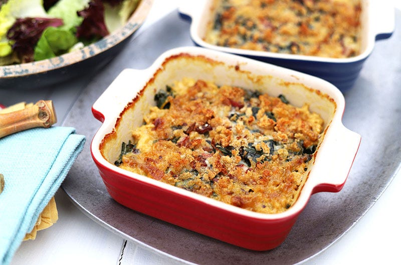 Creamy Parmesan Greens Gratin, Cook the Vineyard Creamy Parmesan Greens Gratin, Cook the Vineyard