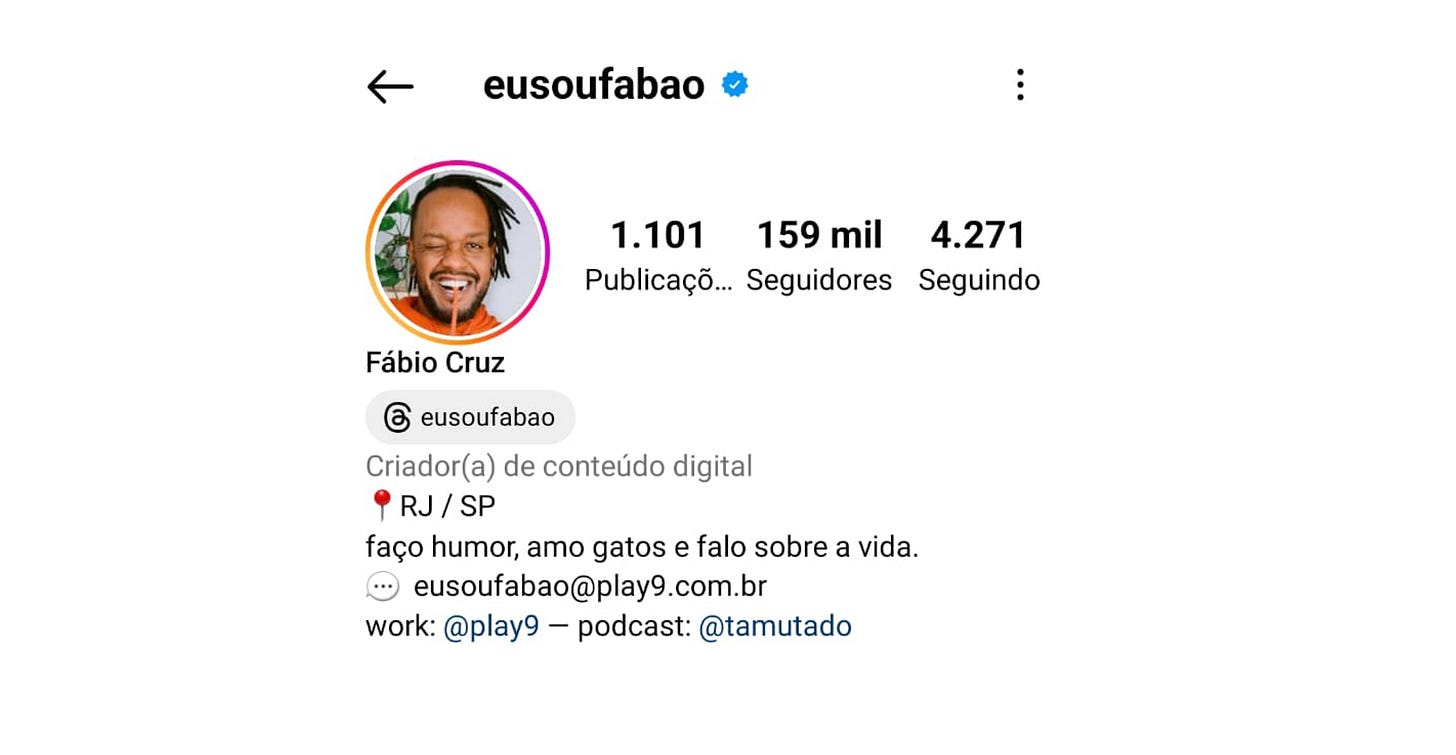Fábio Cruz @eusoufabao