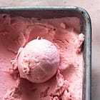 Strawberry buttermilk ice cream