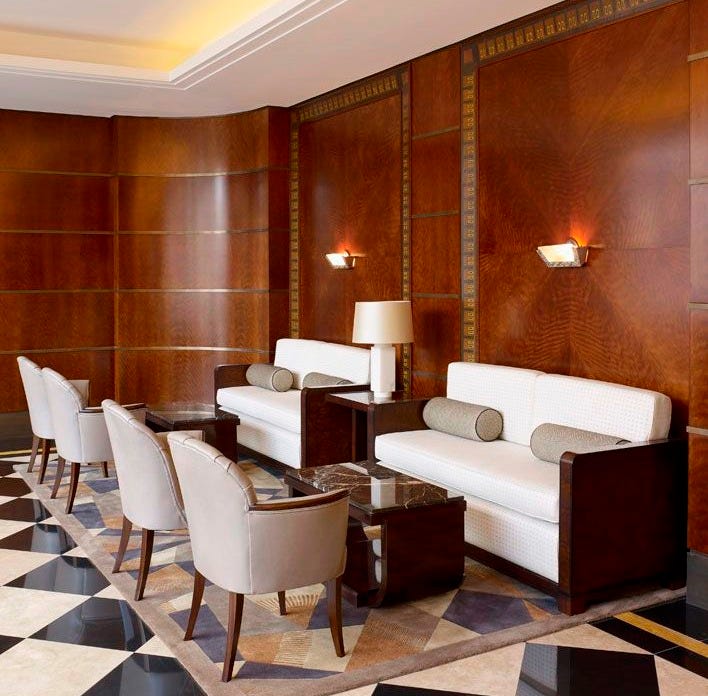 This may contain: the room is clean and ready to be used as a meeting space or reception area