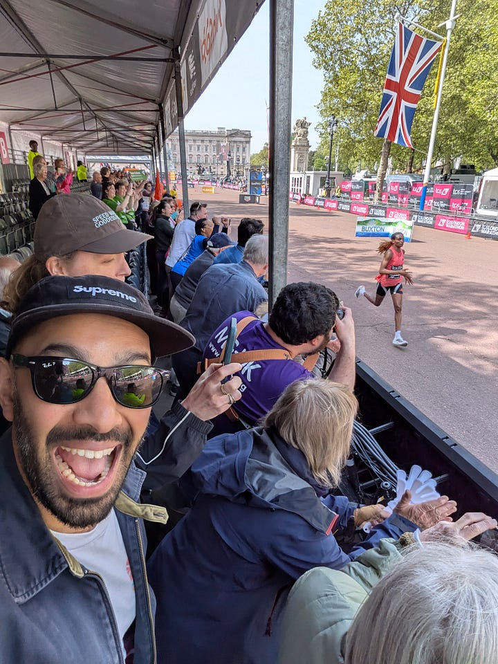Watching Tigst Assefa and Sabastian Sawe crush world records at the London Marathon