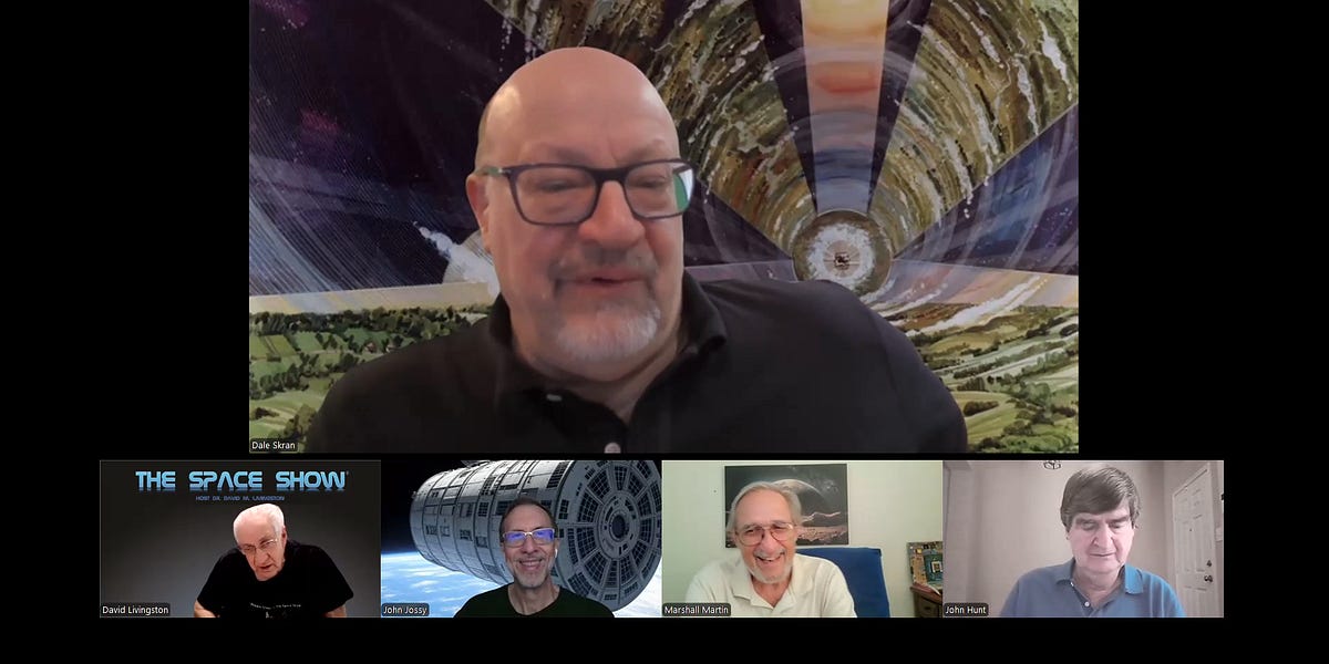 The Space Show Presents Dale Skran Discussing the NSS Orbital Space Settlement Design Project with Co-host John Jossy.