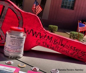 Progressive Mikel Weisser-- from the Left Coast of Arizona-- is challenging Tea Party favorite Paul Gosar for the CD 4 seat. Progressive Mikel Weisser-- from the Left Coast of Arizona-- is challenging Tea Party favorite Paul Gosar for the CD 4 seat.