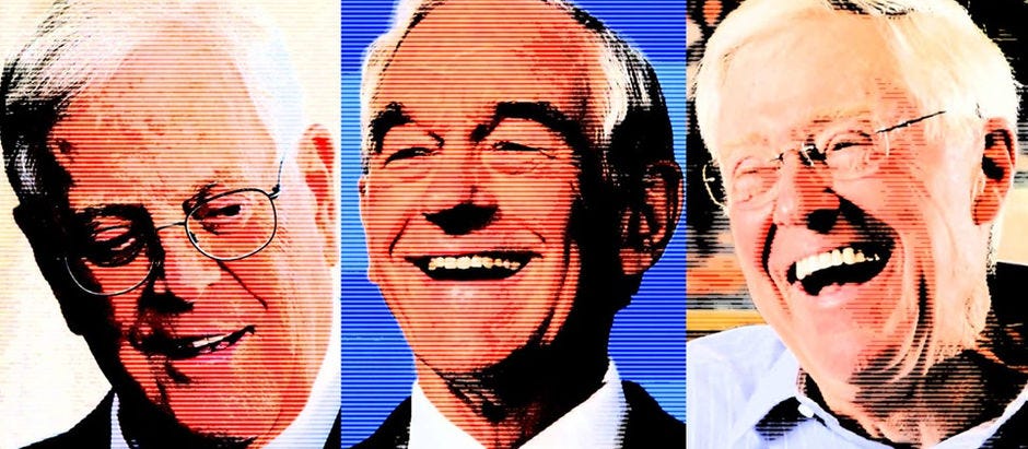 The Libertarian Party & the Tea Party were both started by the Koch Brothers to fracture the right