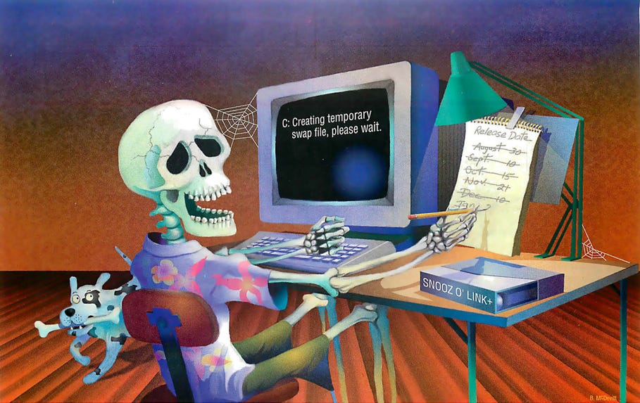 Unknown Artist: Illustration from the article “Detail from ad for BLINKER ” in Byte (March 1992).