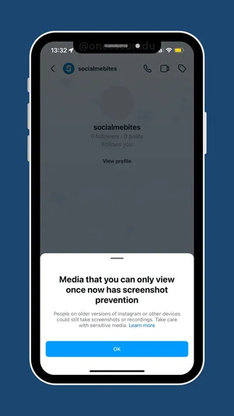Instagram view once restriction