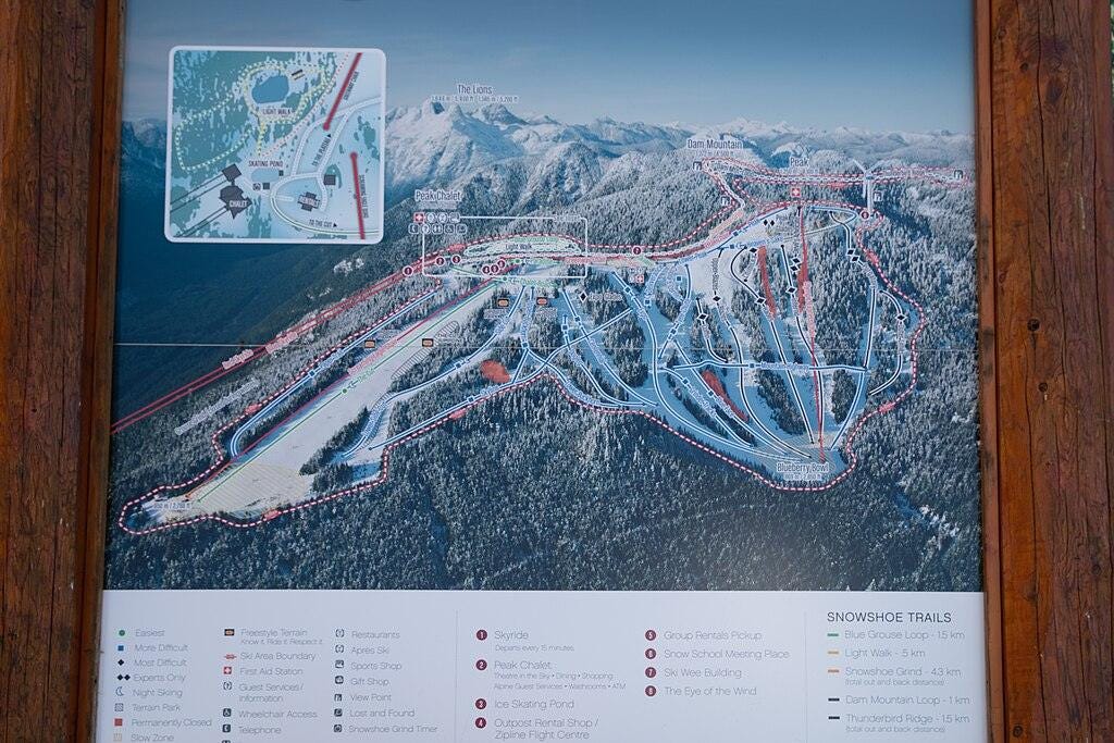 Grouse Mountain Ski Map Grouse Mountain Ski Map