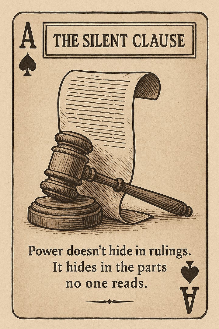 VIII. THE FOUR-CARD READING  THE SILENCE — pressure, not absence  THE LEGACY ENGINEER — builders of collapse & builders of renewal  THE SHATTERED HOME — the national psyche  THE DEMOLITION WINDOW — the moment documents vanish  These weren’t art.They were diagnosis.