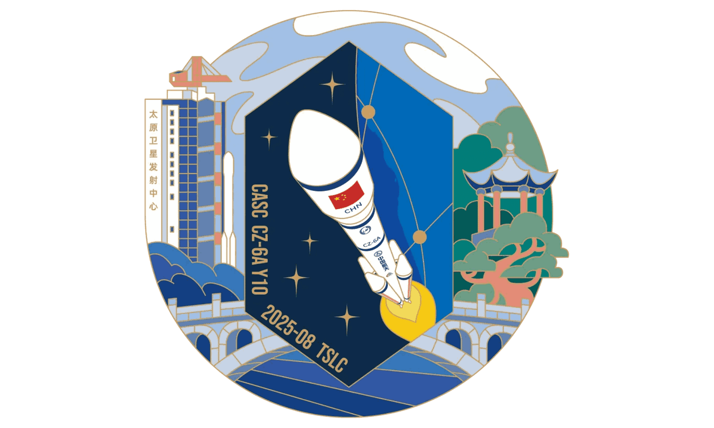 The patch for the Long March 6A Y10 launch mission. The patch for the Long March 6A Y10 launch mission.