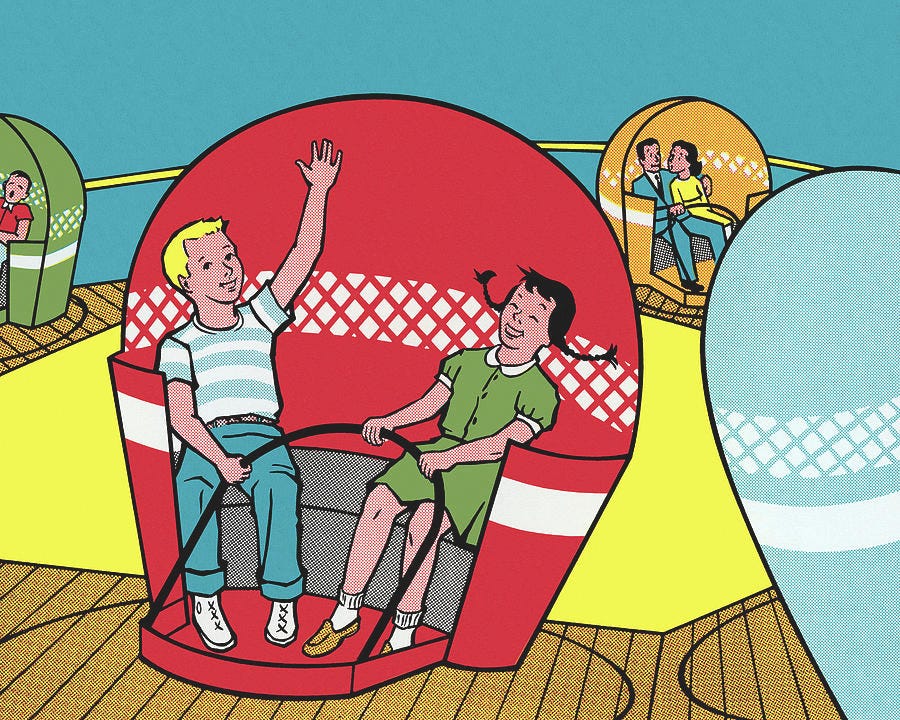 Riding the Tilt O Whirl by CSA Images