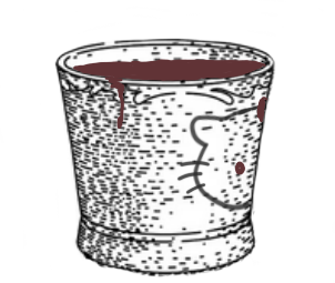 an illustration of the hello kitty blood goblet, presumably an illustration of the hello kitty blood goblet, presumably