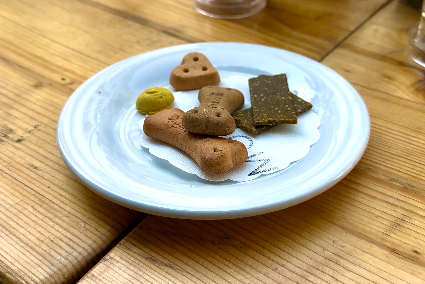 plate of dog treats