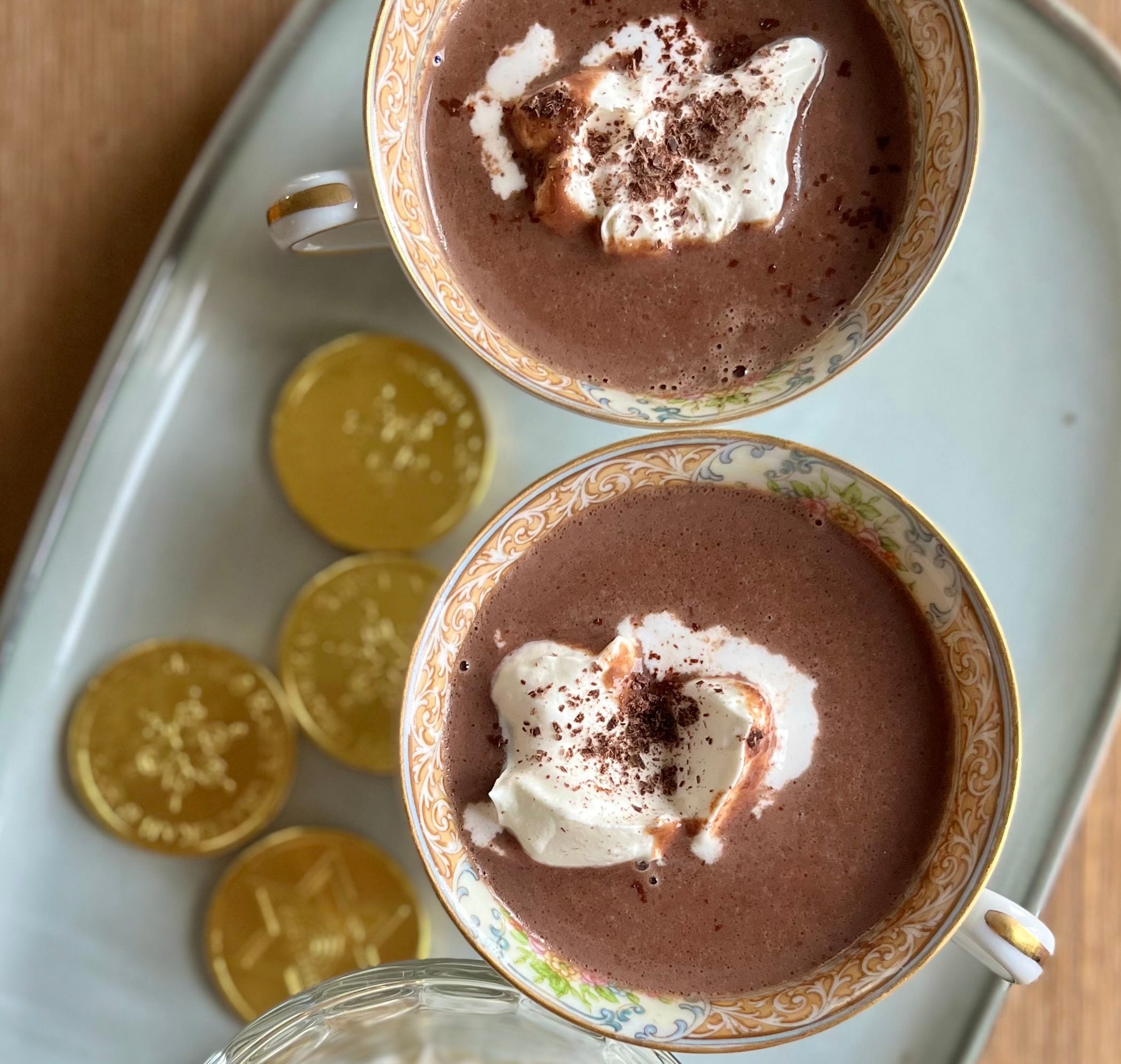 Spiced Gelt Hot Chocolate - by Leah Koenig