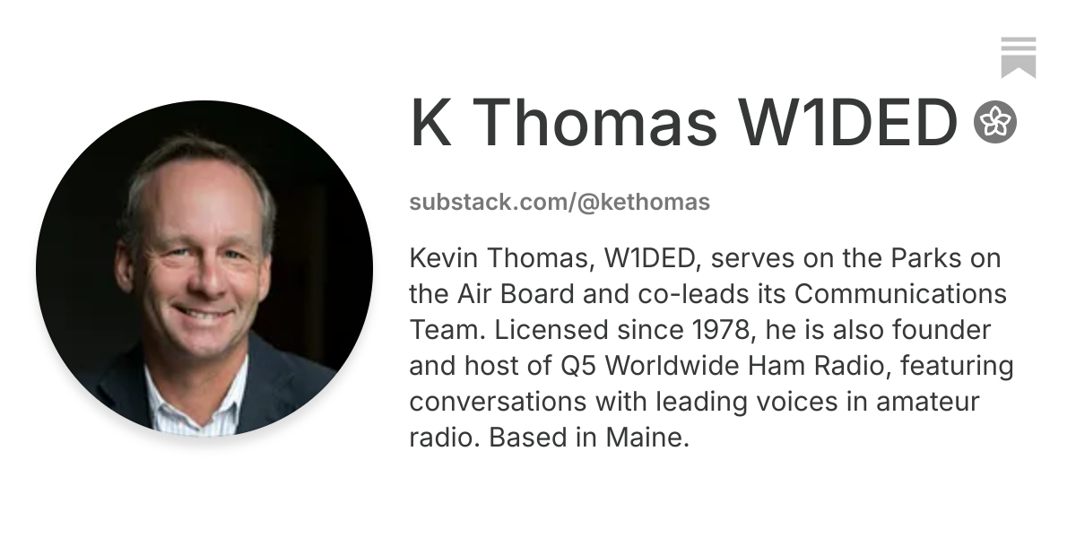 K Thomas W1DED | Substack