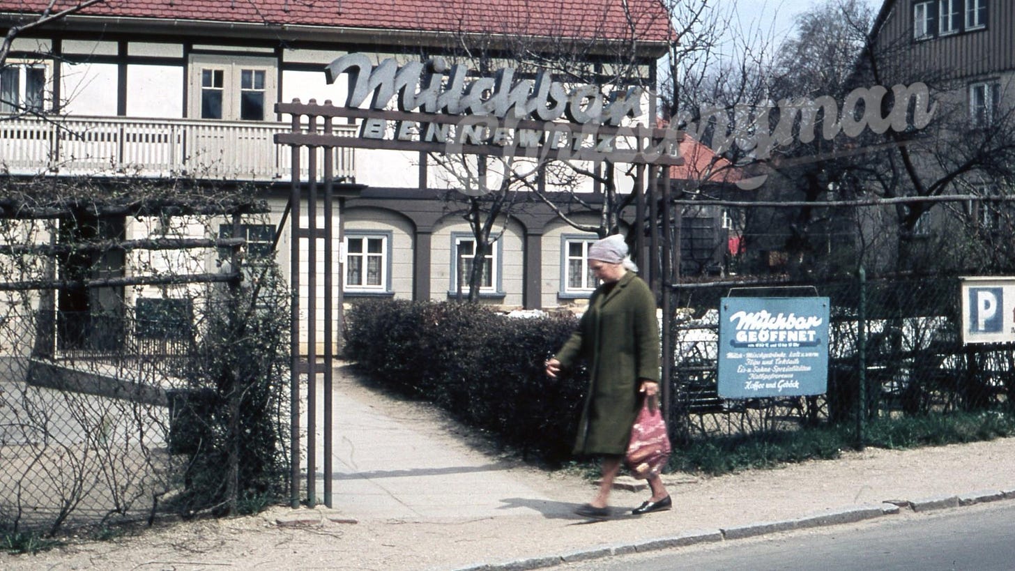 Socialist Shakes: The 'Milk Bar Bennewitz' in Jonsdorf, Saxony, GDR, 1965.