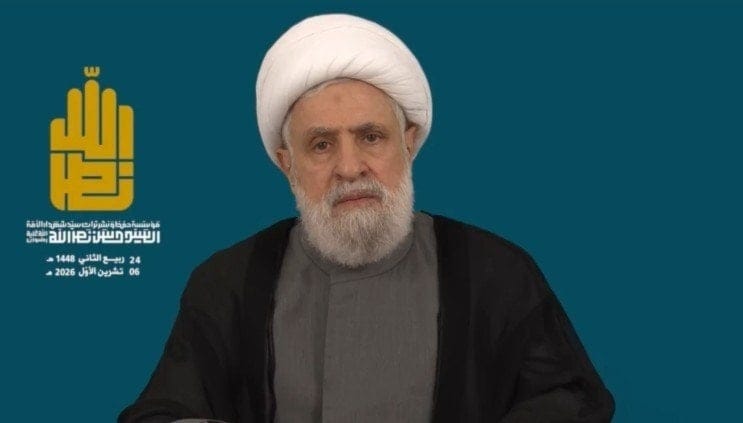 Hezbollah Secretary-General Sheikh Naim Qassem during a public address on October 6, 2026 (Screengrab) Hezbollah Secretary-General Sheikh Naim Qassem during a public address on October 6, 2026 (Screengrab)