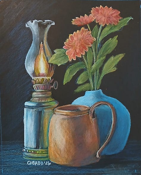 Filling in the cup, and adding detail to the rest