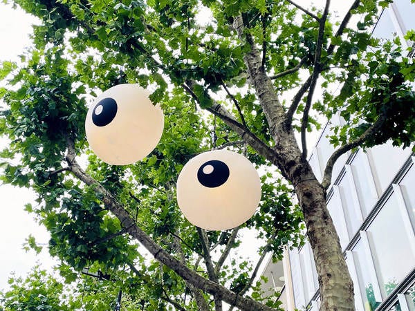 Eyes on Tottenham Court Road temporary art Eyes on Tottenham Court Road temporary art