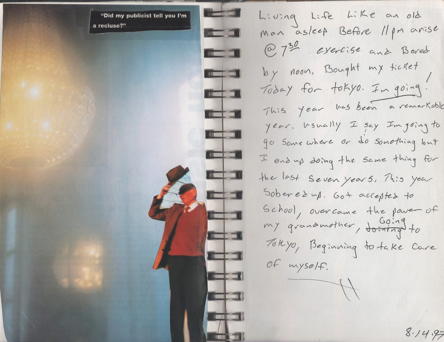 journal, collage, art, coming of age, 1990s