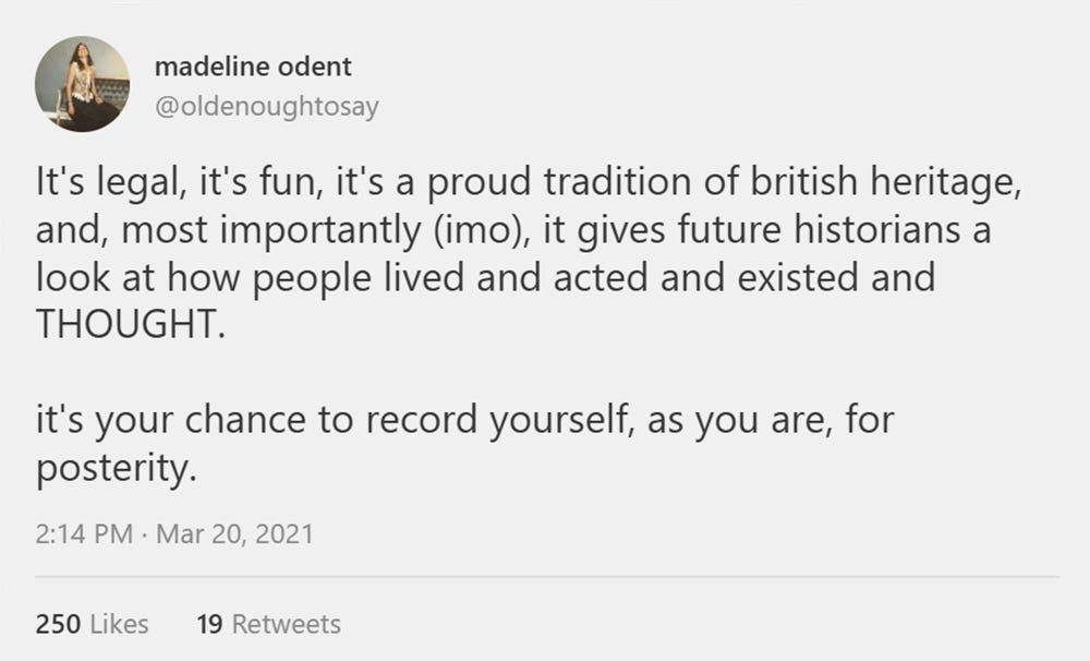 A sreen grab of a tweet about the census recording details for posterity A sreen grab of a tweet about the census recording details for posterity