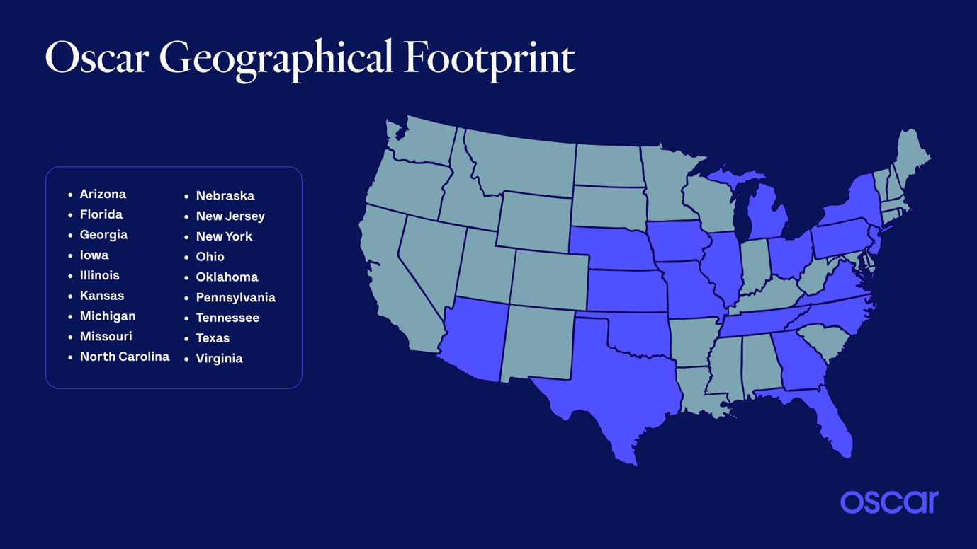 Oscar 2025 Geographic Footprint | Oscar Oscar 2025 Geographic Footprint | Oscar