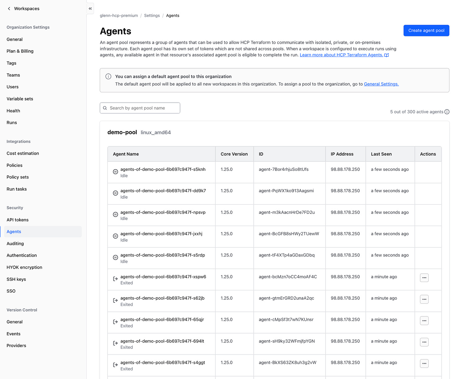Terraform agent pool has 5 idle agents Terraform agent pool has 5 idle agents