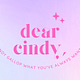 Dear Cindy
