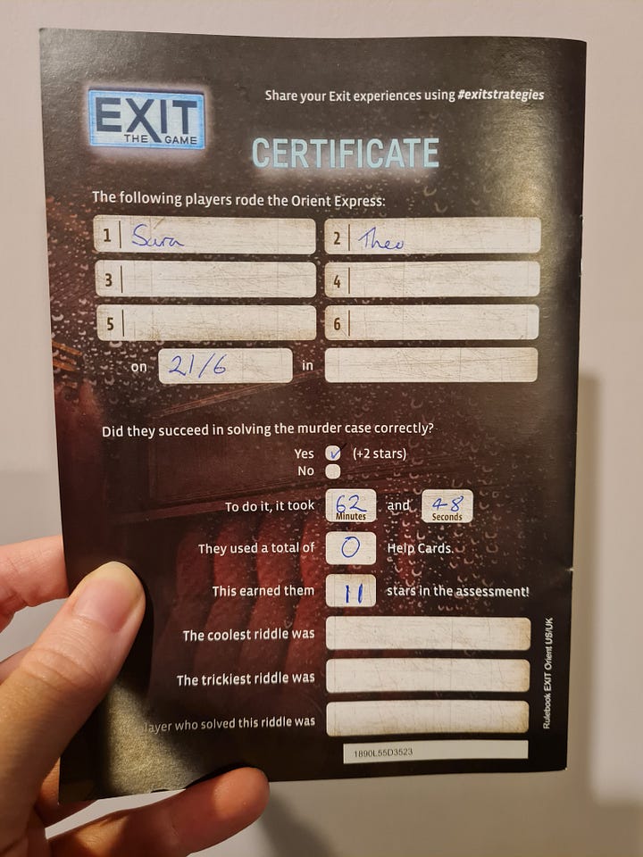 Exit the Game: Dead Man on the Orient Express