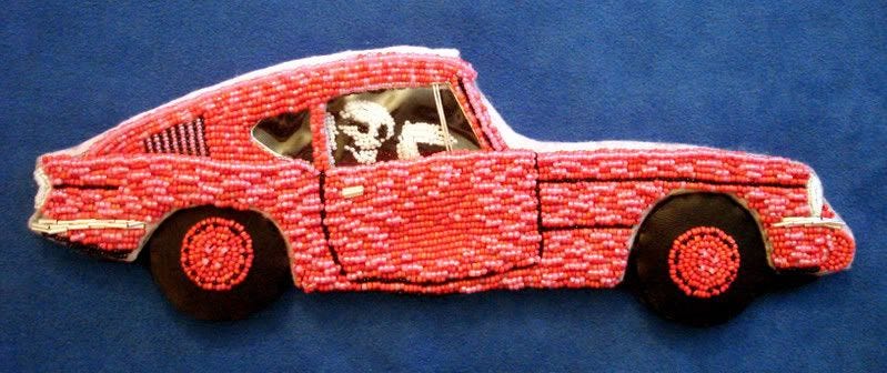 Bansky pink car Bansky pink car