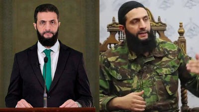 “Entinen terroristi ja jihadisti”, niin sanottu “Ahmed al-Sharaa”, eli saudi-arabialainen terroristi Abu Muhammed al-Jolani. “Entinen terroristi ja jihadisti”, niin sanottu “Ahmed al-Sharaa”, eli saudi-arabialainen terroristi Abu Muhammed al-Jolani.