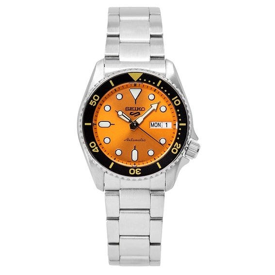Reloj para hombre Seiko 5 Sports SKX Midi con esfera naranja automático SRPK35K1 100M - Image 1