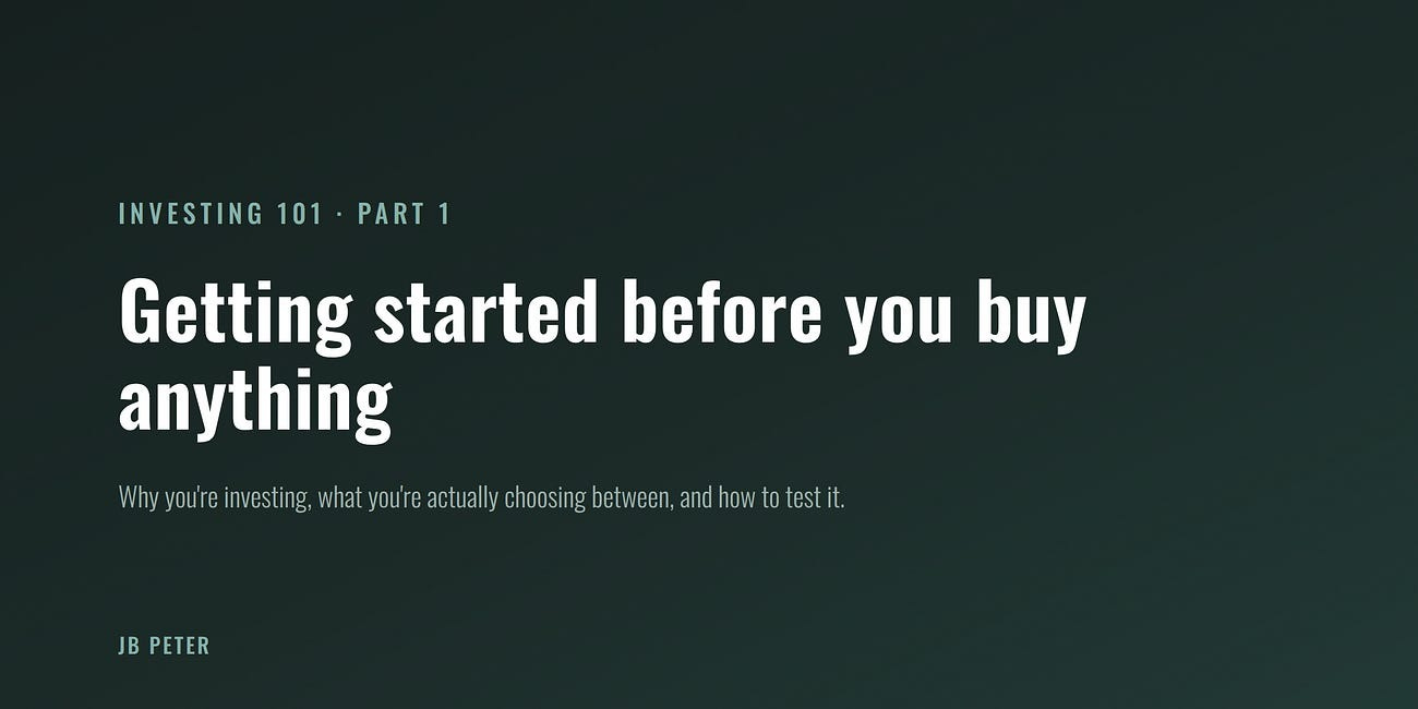 Investing 101 - Getting started before you buy anything Investing 101 - Getting started before you buy anything